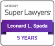 Logo Recognizing Spada Law Group LLC's affiliation with Super Lawyers 5 years